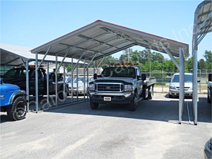 Vertical Roof Style, Two Vehicle Carport, Top Only